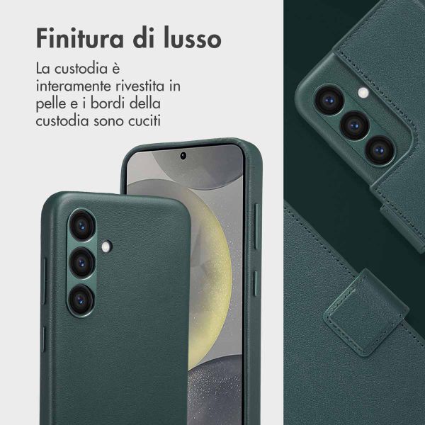 Accezz Cover in pelle 2 in 1 con MagSafe Samsung Galaxy S24 - Cedar Green