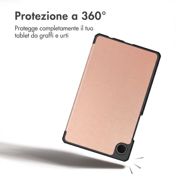 imoshion Cover a libro Trifold Samsung Galaxy Tab A11 / A9 8.7 pollici - Oro rosa