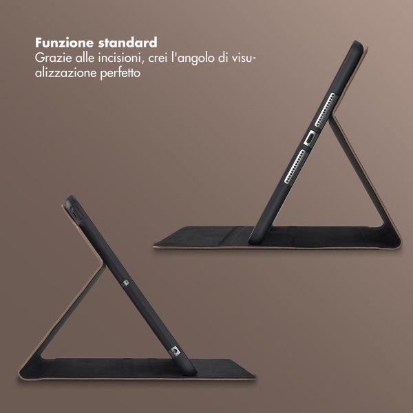 Selencia Cover Riva Apple iPad 9 (2021) 10.2 pollici / iPad 8 (2020) 10.2 pollici / iPad 7 (2019) 10.2 pollici - Beige