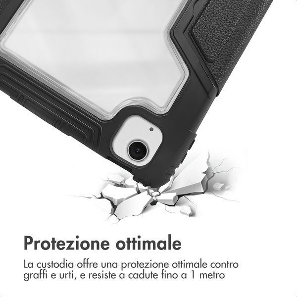 Accezz Libreria a tre ante robusta Apple iPad Air 11 pollici (2026) M4 / (2025) M3 / (2024) M2 / Air 5 (2022) / Air 4 (2020) - Nero