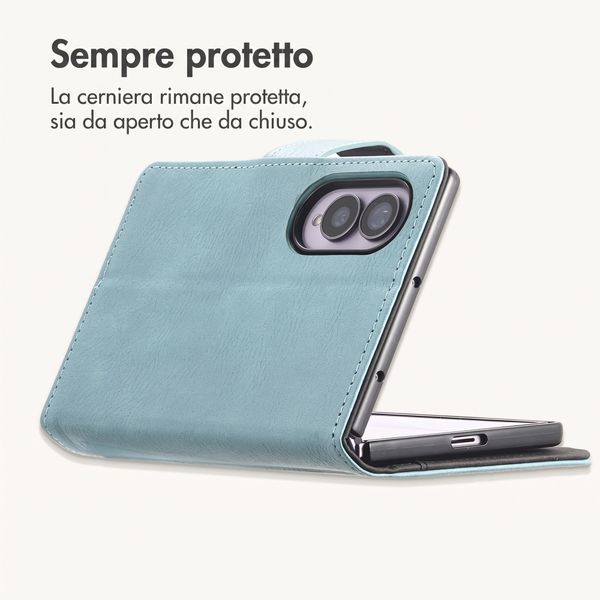 imoshion Cover a libro di Lusso Samsung Galaxy Z Fold 8 - Azzurro