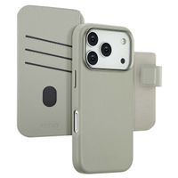 Accezz Cover in pelle 2 in 1 con MagSafe Apple iPhone 17 Pro - Light Grey