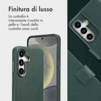 Accezz Cover in pelle 2 in 1 con MagSafe Samsung Galaxy S25 - Cedar Green
