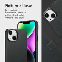 Accezz Cover in pelle 2 in 1 con MagSafe Apple iPhone 14 - Onyx Black