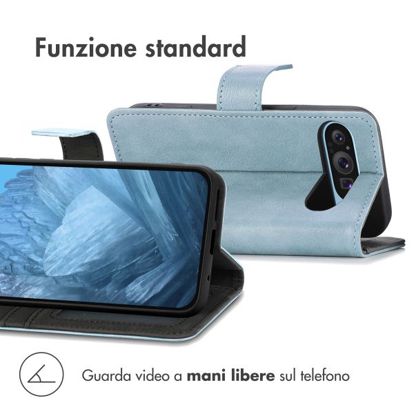 imoshion Cover a libro di Lusso Google Pixel 9 Pro XL - Azzurro