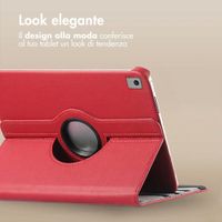 imoshion Cover Girevole a 360° Apple iPad 9 (2021) 10.2 pollici / iPad 8 (2020) 10.2 pollici / iPad 7 (2019) 10.2 pollici - Rosso scuro