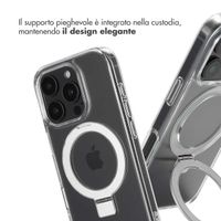 Accezz Cover con anello e supporto con MagSafe Apple iPhone 16 Pro Max - Trasparente