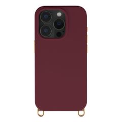 Selencia Cover posteriore Rivièra con MagSafe con ganci rimovibili Apple iPhone 15 Pro - Bold Burgundy