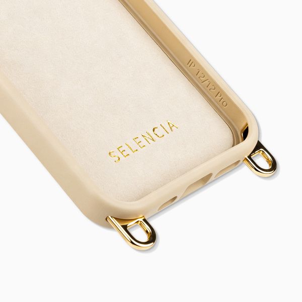 Selencia Cover posteriore Rivièra con MagSafe con ganci rimovibili iPhone 12 / 12 Pro - Milky Latte