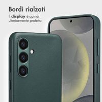 Accezz Cover in pelle 2 in 1 con MagSafe Samsung Galaxy S24 - Cedar Green