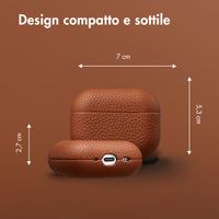 Accezz Cover in vera pelle  Apple Airpods Pro 3 - Cognac