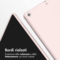 Accezz Cover a libro in silicone Smart Apple iPad 9 (2021) 10.2 pollici / iPad 8 (2020) 10.2 pollici / iPad 7 (2019) 10.2 pollici - Rosa