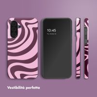 Selencia Cover Posteriore Vivid Samsung Galaxy A37 (5G) - Wavy Swirl Pink Plum