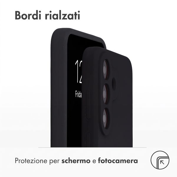 Accezz Cover in silicone liquido con MagSafe Samsung Galaxy S26 FE - Nero