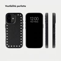 Selencia Cover posteriore Studs con MagSafe Apple iPhone 17 - Velvet Black