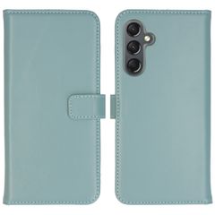 Selencia Cover a libro in vera pelle Samsung Galaxy A25 (5G) - Air Blue