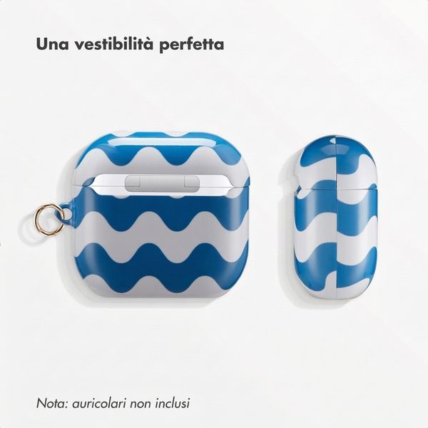 Selencia Cover Vivid  Apple Airpods 4 - Wave Vibes Classic Blue