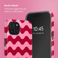 Selencia Cover posteriore Vivid con MagSafe Apple iPhone 15 - Wave Vibes Lipstick