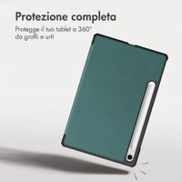imoshion Cover a libro Trifold Samsung Galaxy Tab S9 11.0 pollici / S10 Lite / S10 FE / S9 FE 10.9 pollici - Verde scuro