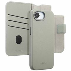 Accezz Cover in pelle 2 in 1 con MagSafe Apple iPhone 17e / 16e - Light Grey
