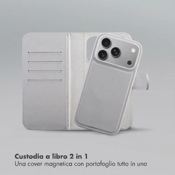 Accezz Cover a libro Edge rimovibile con MagSafe Apple iPhone 18 Pro / 17 Pro - Grigio