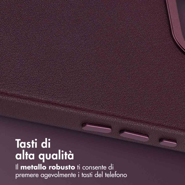 Accezz Cover in Pelle con MagSafe Apple iPhone 17e / 16e - Heath Purple