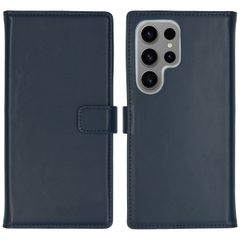 Selencia Cover a libro in vera pelle Samsung Galaxy S24 Ultra - Blu scuro