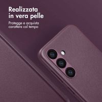 Accezz Cover in Pelle con MagSafe Samsung Galaxy S24 - Heath Purple