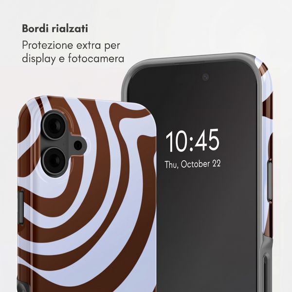 Selencia Cover Posteriore Vivid Apple iPhone 16 - Dream Swirl Chocolate