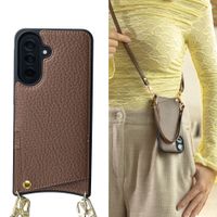 Selencia Cover per telefono Nova con cordino e portacarte Samsung Galaxy A37 (5G) - Mocha Brown
