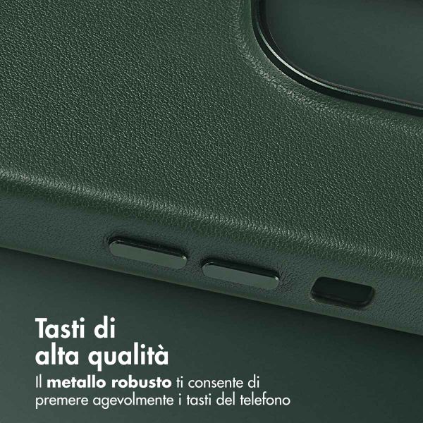 Accezz Cover in Pelle con MagSafe Apple iPhone 14 Pro - Cedar Green