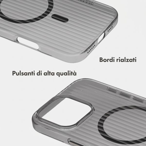 Accezz Cover Lite con MagSafe | Fluted | Apple iPhone 16 Pro Max - Nero