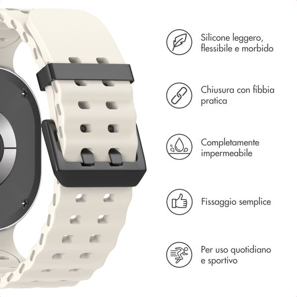 imoshion Cinturino Ocean in silicone Samsung Galaxy Watch 8 (40/44mm) / Classic (46mm) - Luce stellare