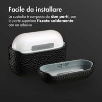 Accezz Cover in vera pelle  Apple AirPods Pro 2 - Nero