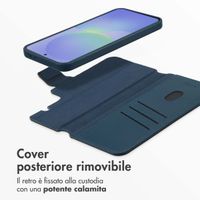 Accezz Cover in pelle 2 in 1 con MagSafe Samsung Galaxy A36 / A56 - Nightfall Blue