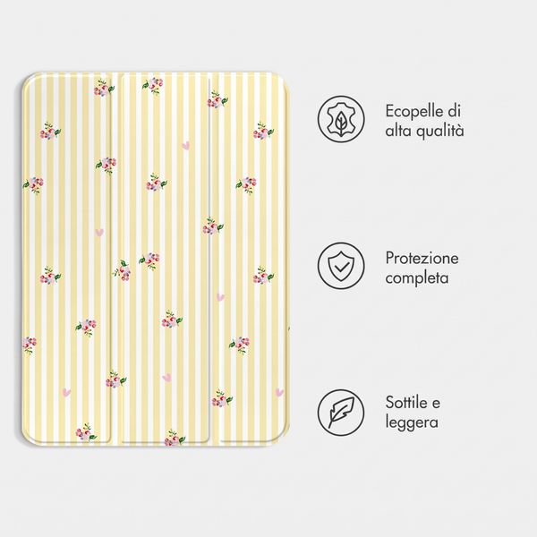 imoshion Cover Trifold Design Apple iPad Air 11 pollici (2026) M4 / (2025) M3 / (2024) M2 / Air 5 (2022) / Air 4 (2020) - Garden Stripes