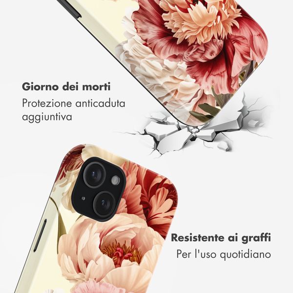 Selencia Cover posteriore Vivid con MagSafe Apple iPhone 15 - Vintage Peony