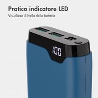 imoshion Powerbank da 20.000 mAh - Caricabatterie rapido da 22,5 W - USB-C / USB-A - Blu