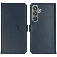 Selencia Cover a libro in vera pelle Samsung Galaxy S24 Plus - Blu scuro