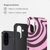 Selencia Cover Posteriore Vivid Samsung Galaxy A36 / A56 - Wavy Swirl Pink Plum