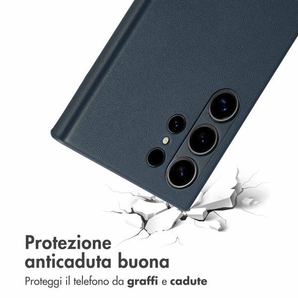 Accezz Cover in Pelle con MagSafe Samsung Galaxy S24 Ultra - Nightfall Blue
