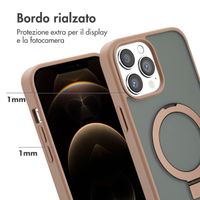 Accezz Cover con anello e supporto con MagSafe Apple iPhone 13 Pro Max - Marrone