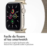 imoshion Cinturino milanese magnetico Apple Watch | 44/45/46/49 mm - Taglia S - Starlight