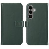 Selencia Cover a libro in vera pelle Samsung Galaxy S25 - Verde