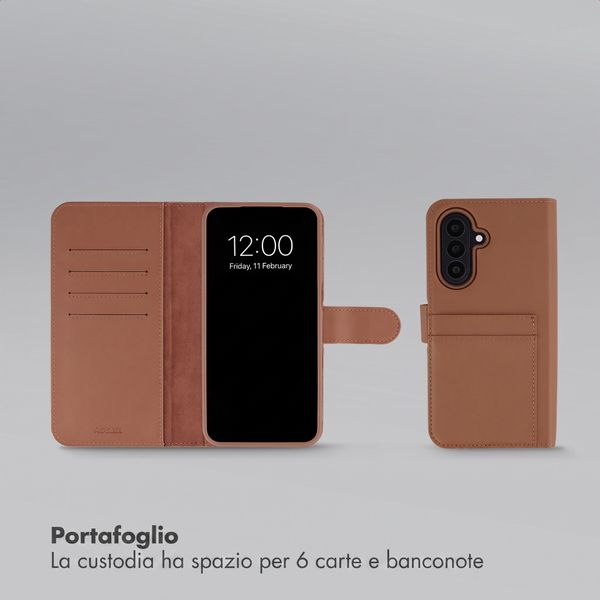 Accezz Cover a libro Edge rimovibile con MagSafe Samsung Galaxy A27 (5G) - Marrone