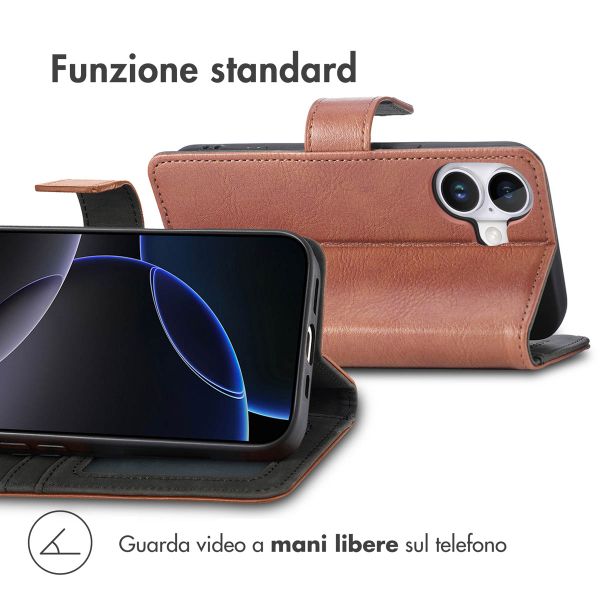 imoshion Cover a libro di Lusso Apple iPhone 17 - Marrone