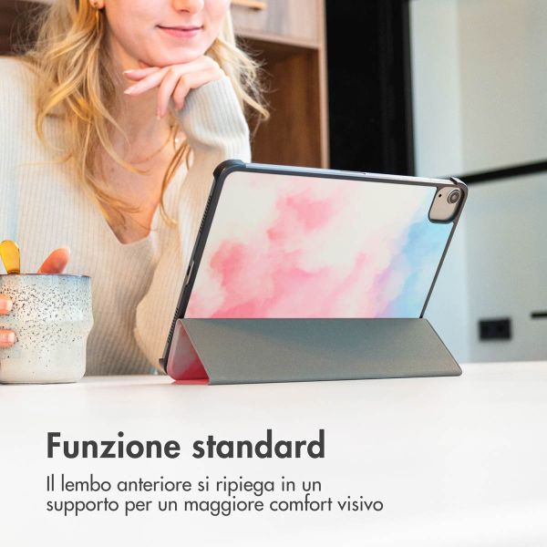 imoshion Cover Trifold Design Apple iPad 9 (2021) 10.2 pollici / iPad 8 (2020) 10.2 pollici / iPad 7 (2019) 10.2 pollici - Sky