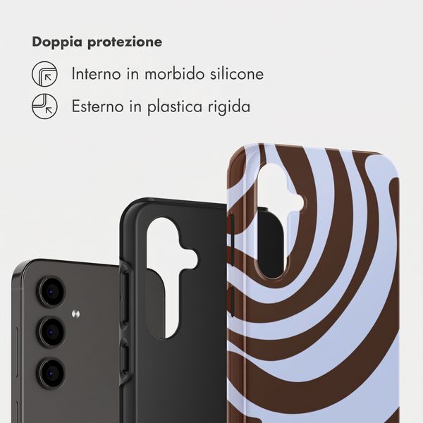 Selencia Cover Posteriore Vivid Samsung Galaxy S24 FE - Dream Swirl Chocolate
