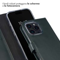 Selencia Cover a libro in vera pelle Apple iPhone 16 Pro Max - Verde