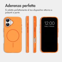 imoshion Cover posteriore Color con Thin MagSafe Ring Apple iPhone 16 - Arancio